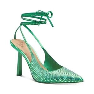 I.N.C. International Concepts Womens Sandaze Ankle-Tie Pointed Green Pumps 6M